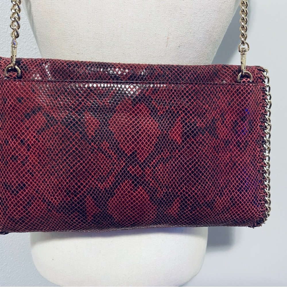 Michael Kors Oversize Chelsea Python Embossed Red… - image 3